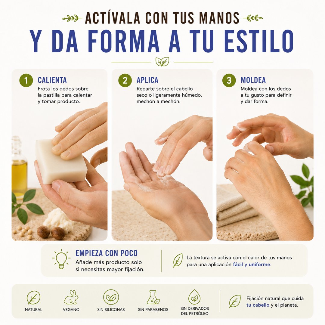 Cera de Peinado Sólida Natural