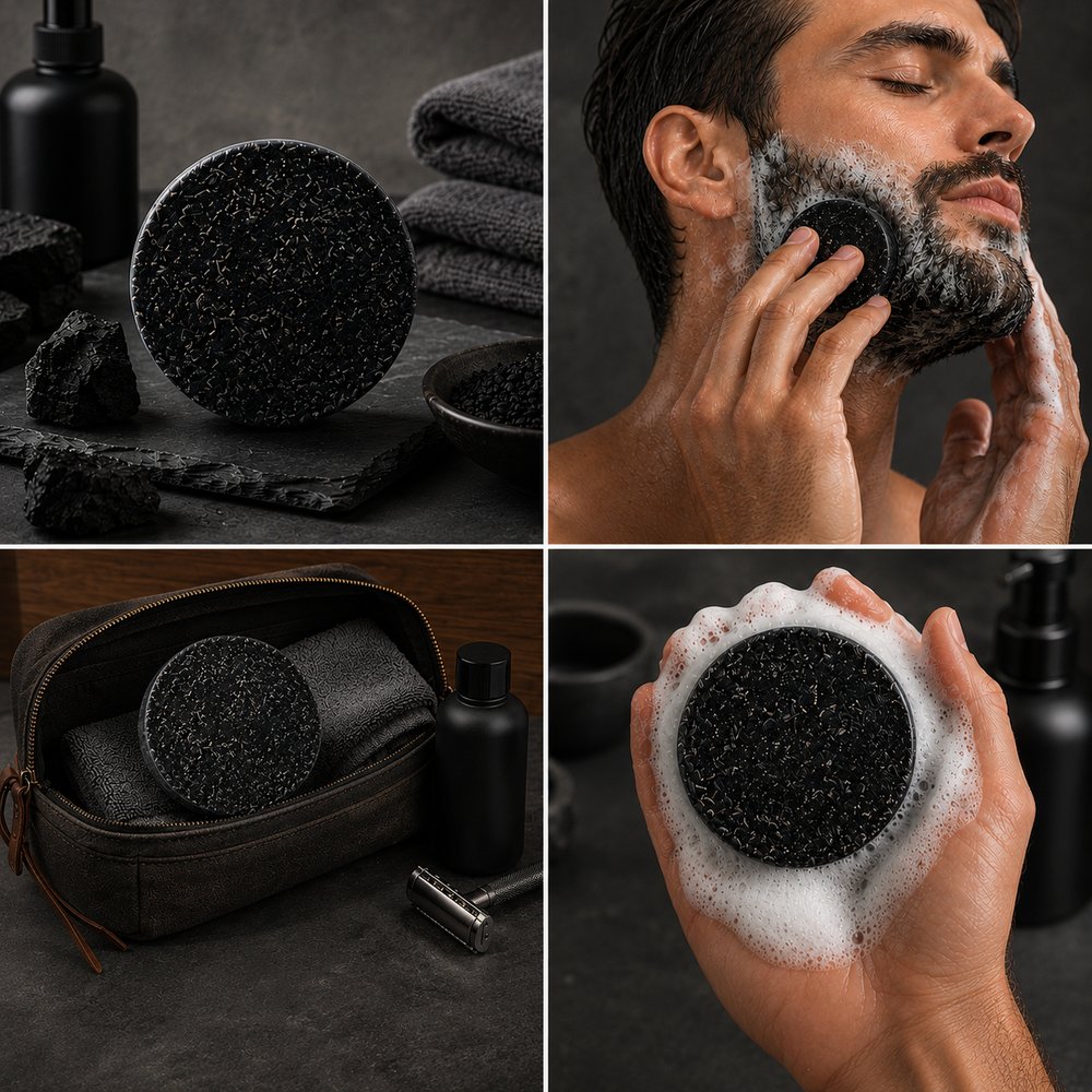 Champú Sólido para Barba - Carbón Activo