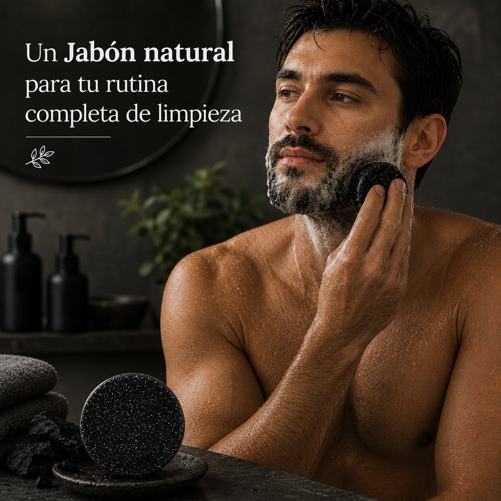 Champú Sólido para Barba - Carbón Activo