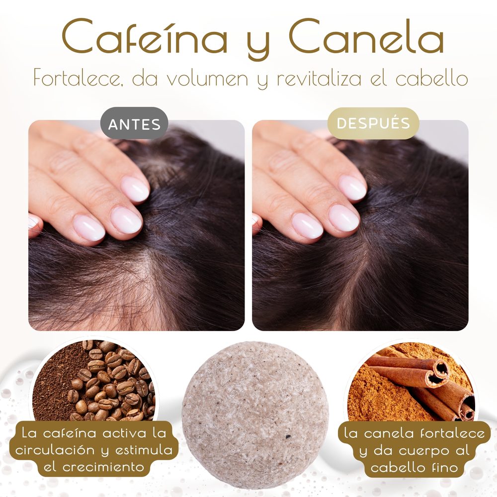 Champú Sólido Cafeína y Canela