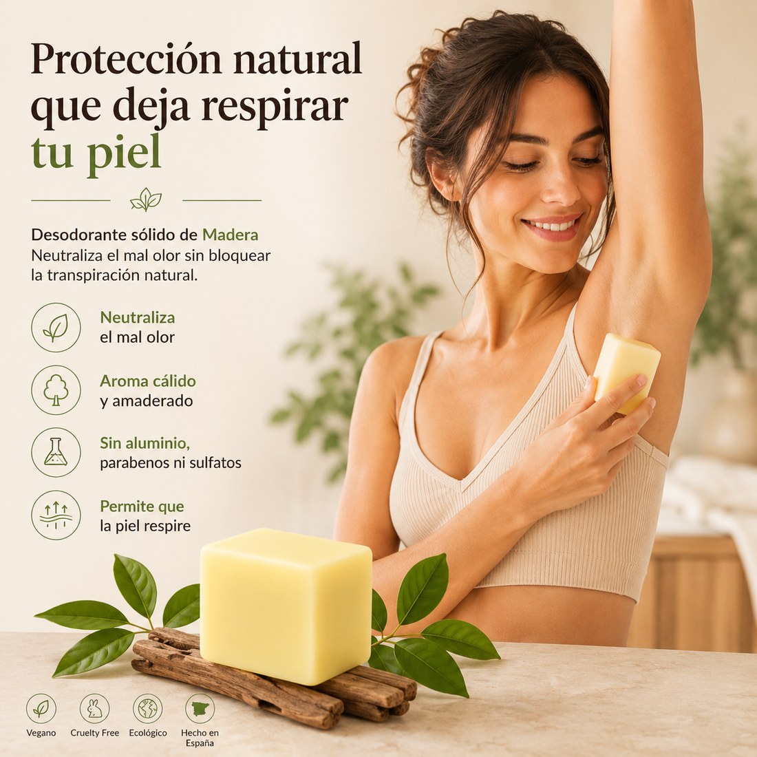 Desodorante Sólido Madera