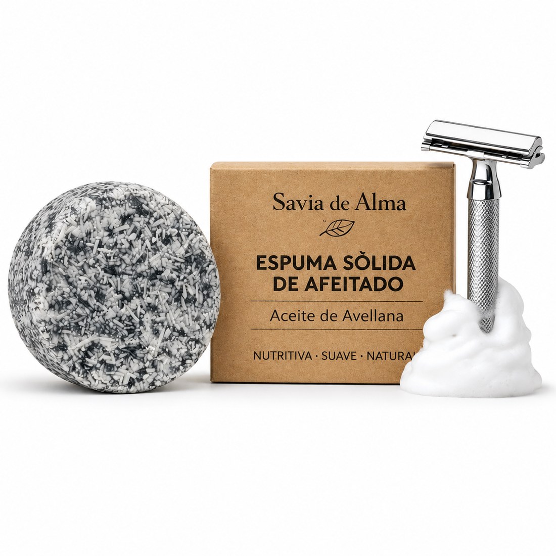 Espuma de Afeitar Sólida Aceite de Avellana