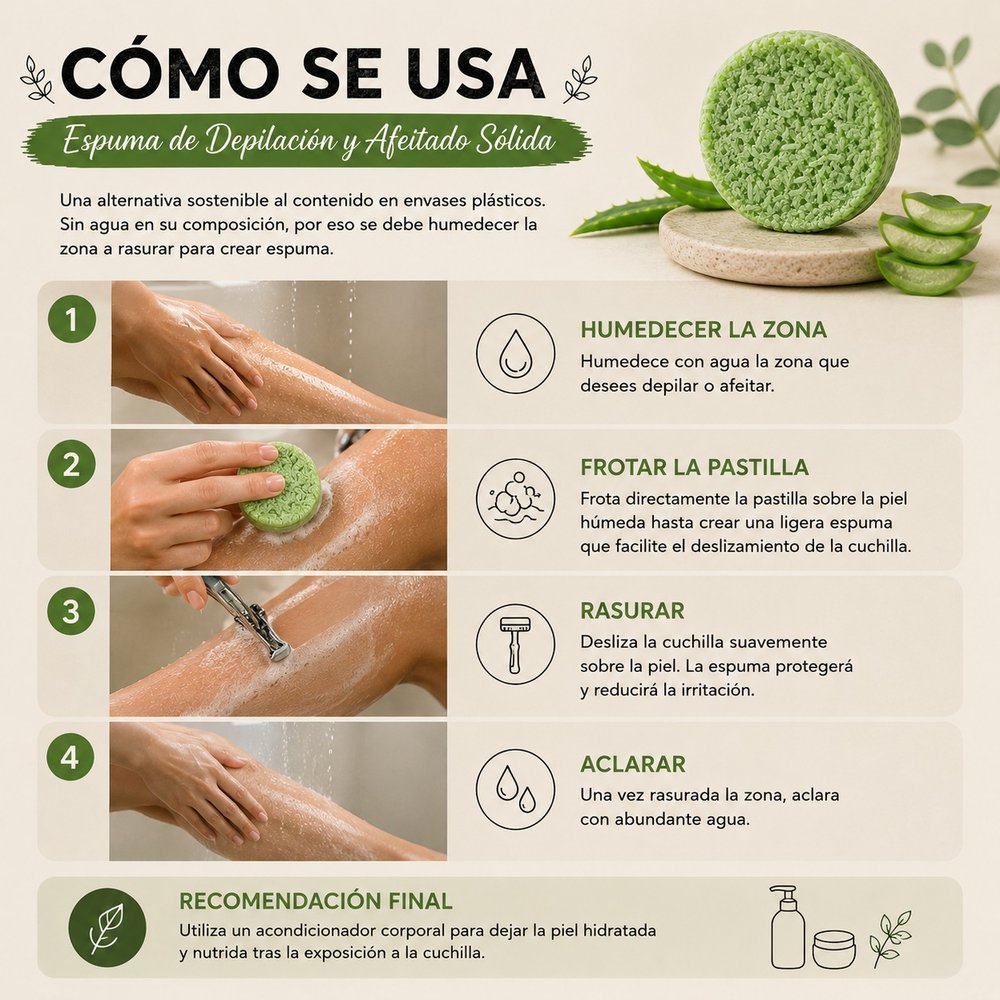 Espuma Sólida Depilación Aloe Vera