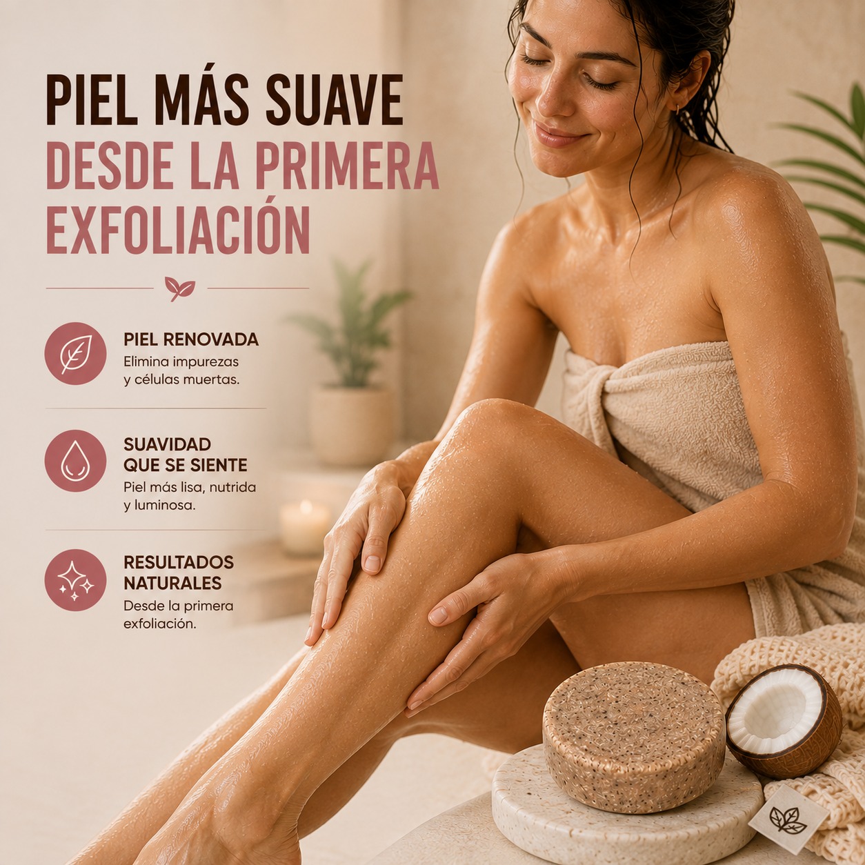 Exfoliante Corporal Sólido Café y Coco