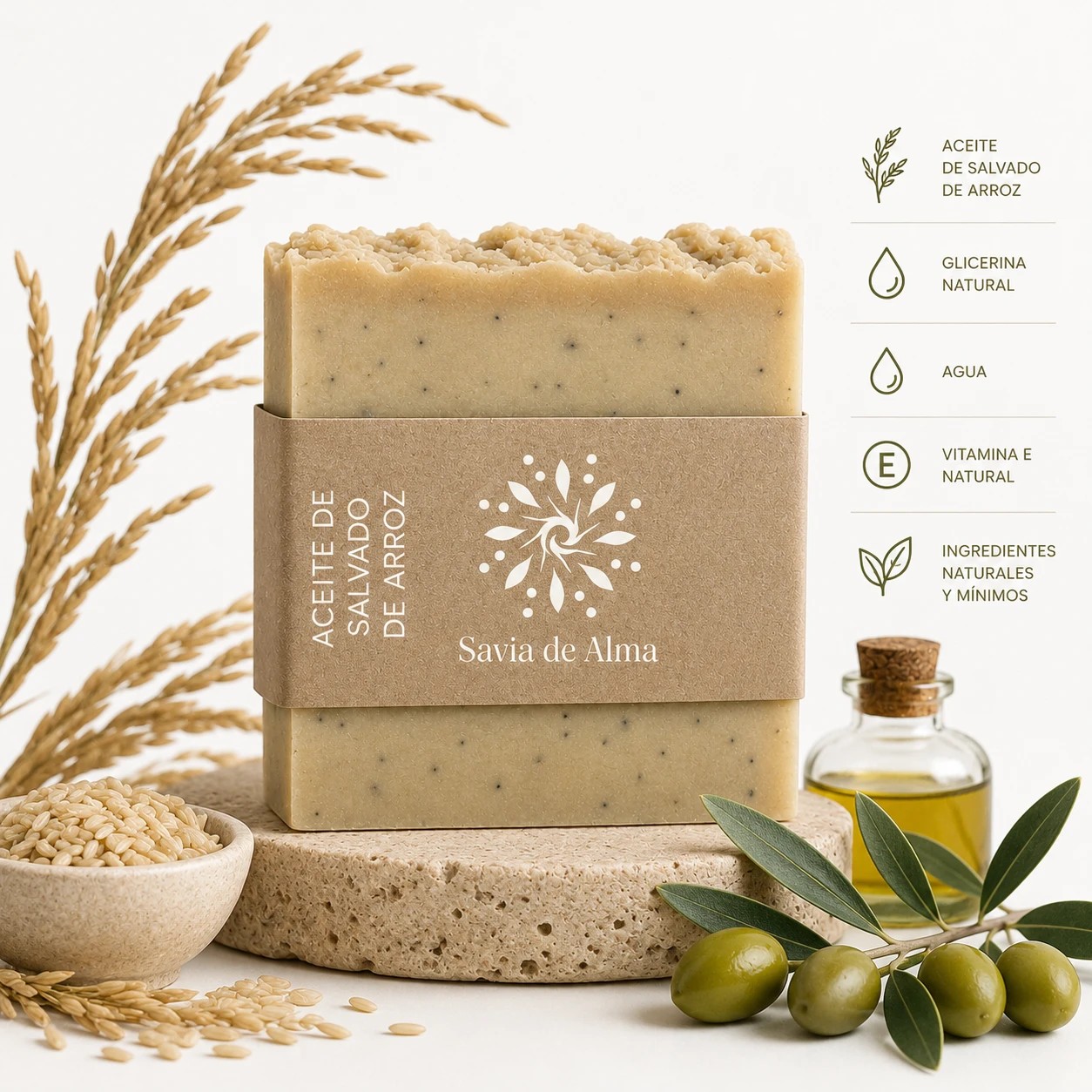 Jabón Artesanal de Arroz · Ritual K-Beauty
