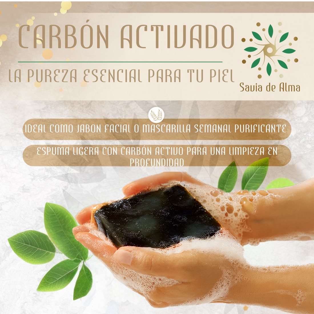 Jabón Artesanal Carbón Activo