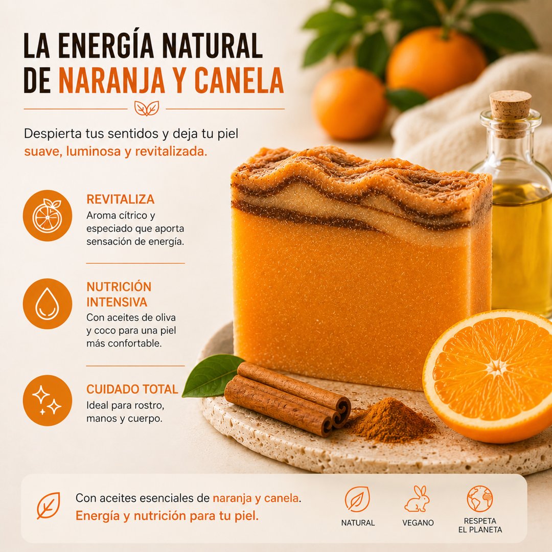 Jabón Artesanal Naranja y Canela