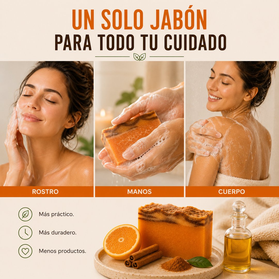 Jabón Artesanal Naranja y Canela