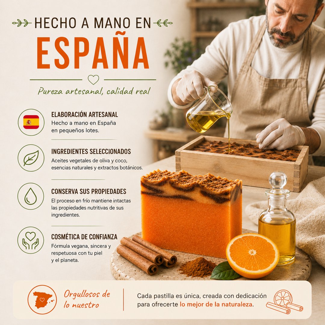 Jabón Artesanal Naranja y Canela