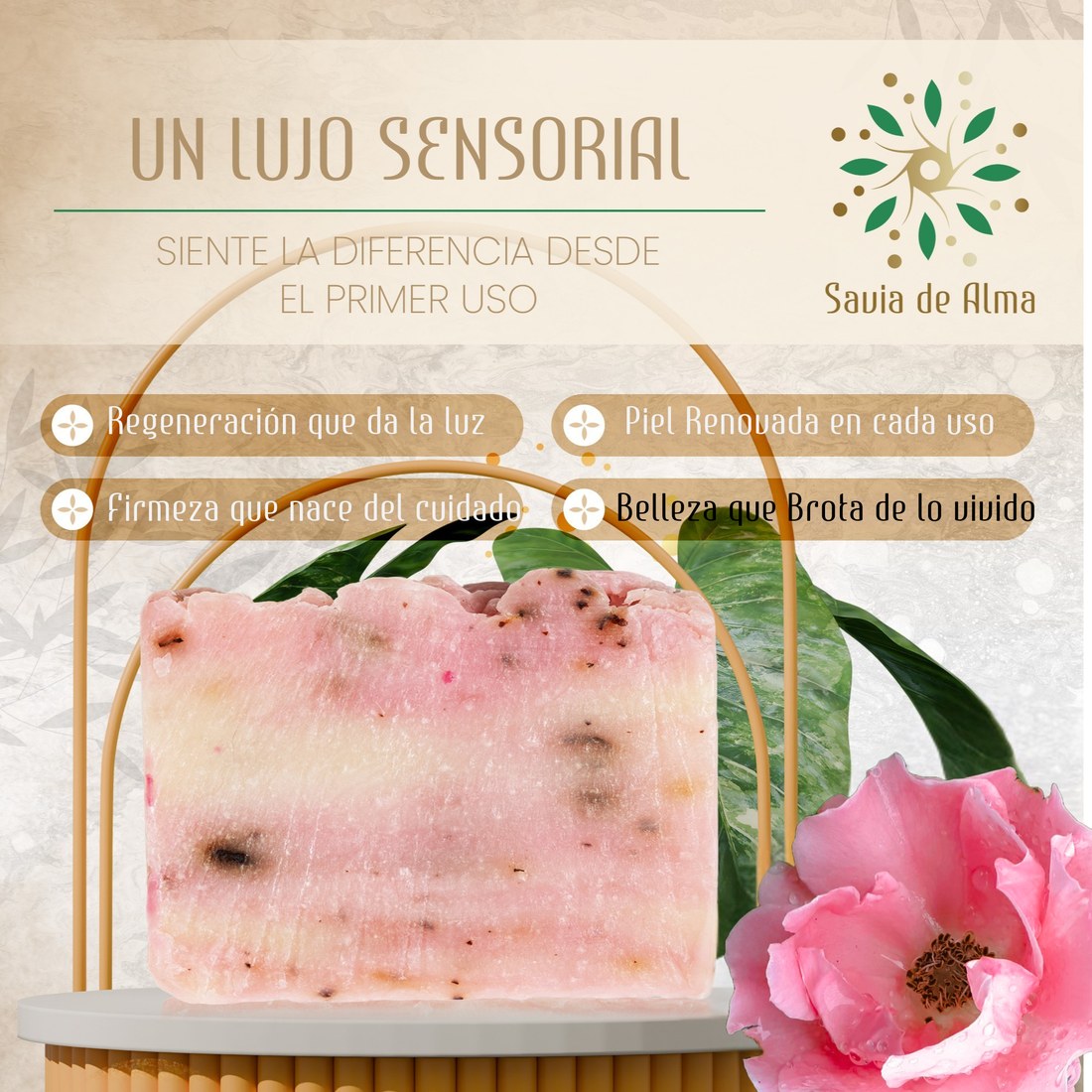 Jabón Artesanal Rosa Mosqueta