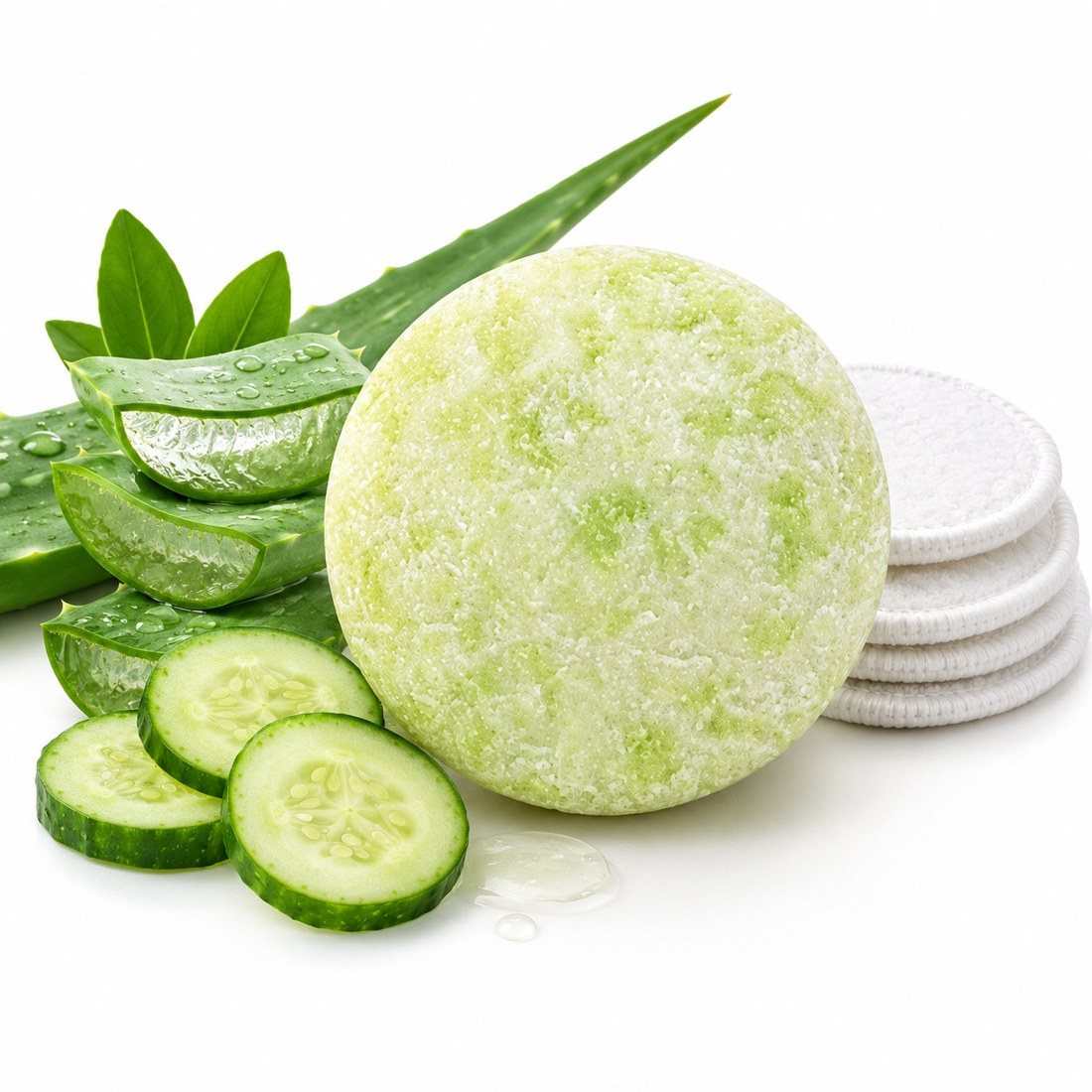 Limpiador Facial Sólido Aloe Vera y Pepino